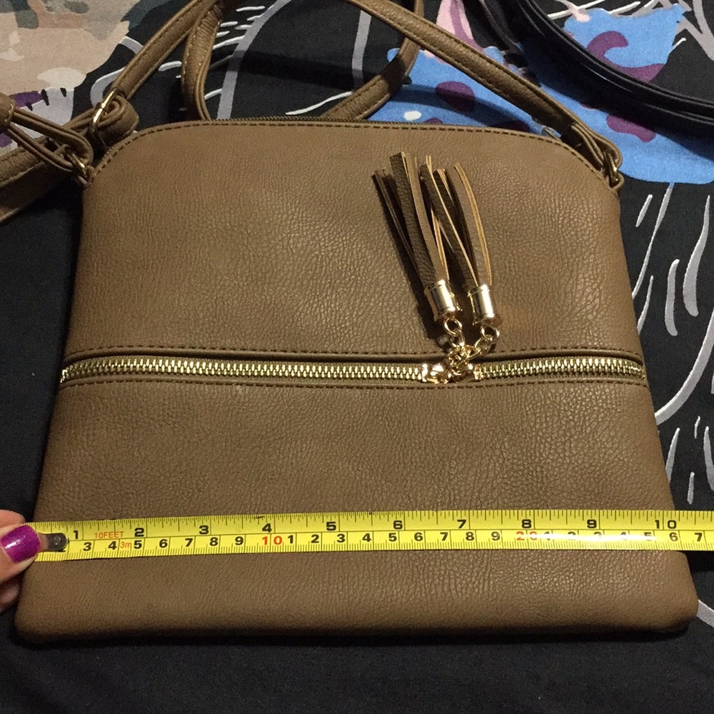 Brand new without tags tan crossbody bag